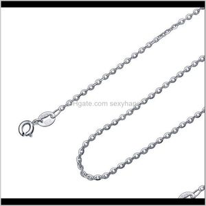 Colliers Pendentifs Jewelryeudora 1Pc 18 Pouces 45 Cm Sterling Sliver 925 Chaîne Long Lien Chaînes Collier Pour Pendentif Charmes Cage Médaillon1 Dro