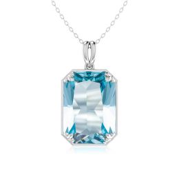 Colliers Real 925 Collier Aquamarine en argent sterling