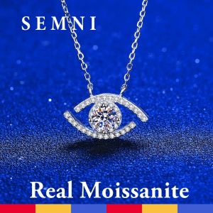 Collares semni al por mayor 0.5ct malvado ojo moissanite colgante collar collar de diamante corte ideal para mujeres joyas de protección griega