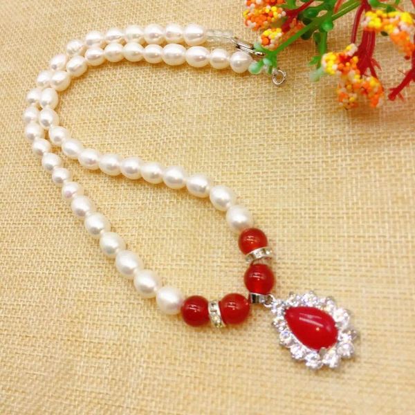Colliers Envoi Collier Collier Perle Collier Natural Send Mère Envoyer Elder Freshwater Pads Fashion Gift Highgrade Jewelry Pace and Joy