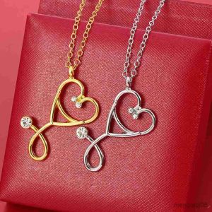 Kettingen stethoscoop ketting hart stethoscoop hanger met strass medische ketting sieraden geschenken voor dokter verpleegkundige afstuderen