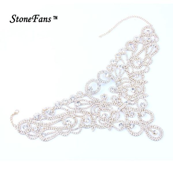 Colliers StoneFans collier ras du cou de mariage Ins mode strass nouveau bavoir Collares collier en cristal pour les femmes 2018 bijoux