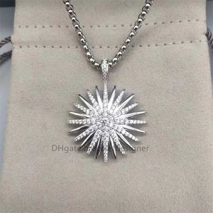 Colliers Collier tournesol élégant bijoux en cuivre zircone créateur à la mode et pour femmes en or blanc plaqué de luxe bijoux personnalisés 2V9J