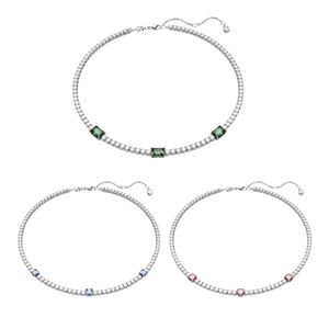 Colliers Swarovskis collier bijoux de créateur qualité originale Matrix Tennis collier pour femmes utilisant élément cristal simple et exquis C