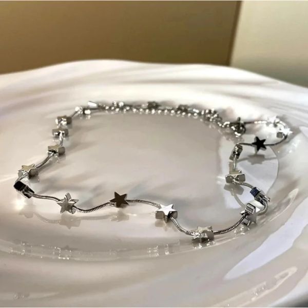 Colliers Sweet Cool Star Pentagram Chains Colliers de cou Choker pour les femmes Nouvelles INS Korean Fashion Gift Collier Y2K Bijoux Accessoires
