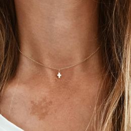 Colliers Tiny Cross Collier Women Fashion Donny Jewelry Gifts For Mom Girlfriend Sisters BBF