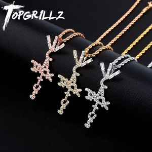 Kettingen TOPGRILLZ Travis Scott Productmerk Cactus Jack Shape Hanger Ketting IJskristal Zirkonia Hanger Hip Hop Sieraden Cadeau