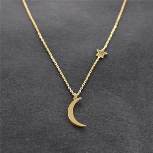 Colliers Trendy Simple Star Moon Choker Collier Fomen Women Gold Color Chocker Collier Collier Femme Bijoux de déclaration bon marché 2020 NOUVEAU