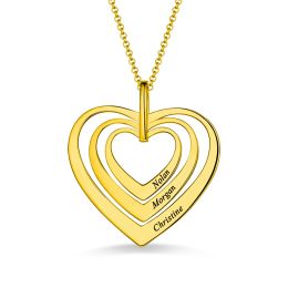 Colliers uonney dropshipping graved Family Heart Collier Gravé nom
