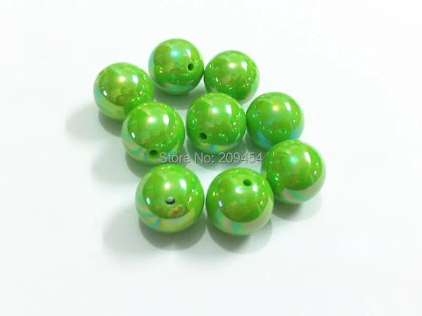 Colliers en gros 12 mm 500pcs / sac, 20 mm 100pcs / sac, perles solides vert et vert pour les enfants de la mode