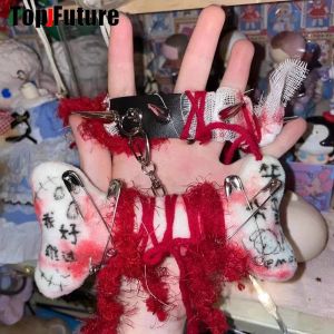 Colliers Femmes Y2K Fille sanglante punk Harajuku Gothique Lolita malade blessé collier court Halloween cosplay accessoires sous-culture Sautoirs Ras Du Cou