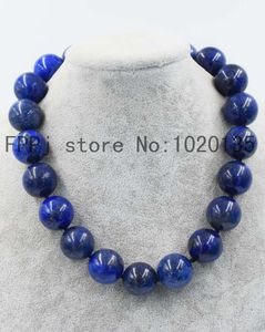 Kettingen wauw!lapis lazuli rond blauw 10 20 mm ketting 18 inch groothandel kralen FPPJ natuur