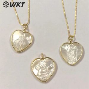 Colliers WTJN162 Merveilleux et mode Natural Shell Pendant Collier très beaagul Angel comme cadeau pour une grande fête décorative