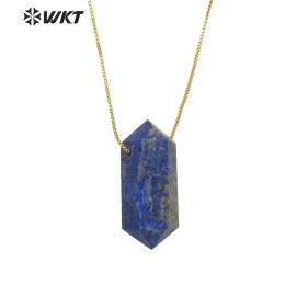 Colliers WTN1373 WKT Beau Collier de pierre naturel Côté hexagonal Côté double tête Four Colore Choice Pendant Girls Birthday Gift