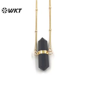 Kettingen WTN1380 WKT Lange Natuursteen Ketting Geel Citrien Kristal Kwarts Roze Kwarts Amethisten Hanger Vriend Ketting Sieraden