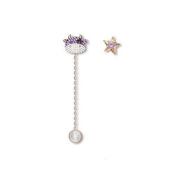 Sans cou pour femme swarovskis bijoux coloré taureau mignon et mignon zodiaque oreille d'oreille étalon féminine élément d'oreilles en cristal