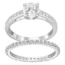 Sans cou pour la femme Swarovskis Bijoux de haute qualité Ring Promesse Ring pour femmes Swarovski Element Crystal Ring pour les femmes