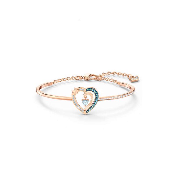 Sans cou pour la femme Swarovskis Bijoux assorti du coeur en forme de coeur Starry Night Honey Language Bracelet pour les femmes avec des éléments à hislow Bracelet Clestal Heart