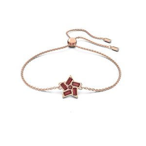 Sans cou pour la femme Swarovskis Bijoux apparié Heart Lucky Star Red Five Point Star Bracelet Femme Swallow Element Crystal Star Bracelet