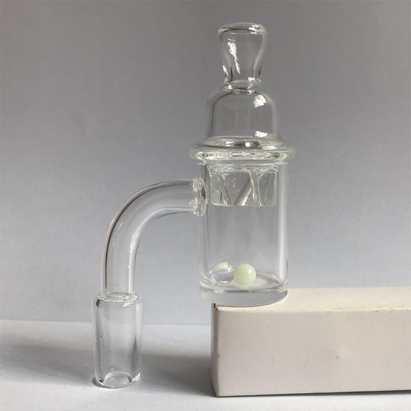 Collecteur de nectar de 25 mm de type quartz Banger de 14 mm avec capuchon de carburateur rotatif et rubis Terp Pearl mâle pour tuyaux Dab Rig happywater