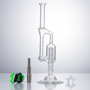 CSYC GB007 Glazen Water Bong Dab Rig Pijpstandaard Basis Dabber Tool Siliconen Jar Set 14mm Quartz Banger Nail Keramische Tip Recycle Luchtstroom Pijpen