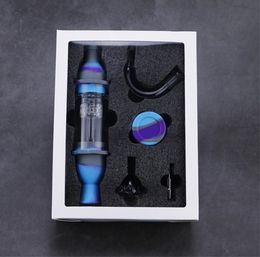 Nector collector premium tabakszak set wascontainer siliconen bong met titanium nagel opslag pot metaal dabber rookwaterpijp