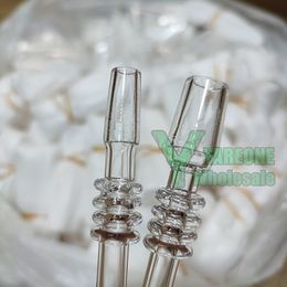Colector de néctar, punta de cuarzo, 10mm, 14mm, 18mm, accesorios para frotar, palillo de paja de cristal roscado para Mini Kit Nector pequeño