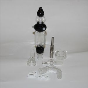Accessoires pour fumer du nectar avec pointe en titane Quarzt Kit de plate-forme Dab mini bangs à eau en verre