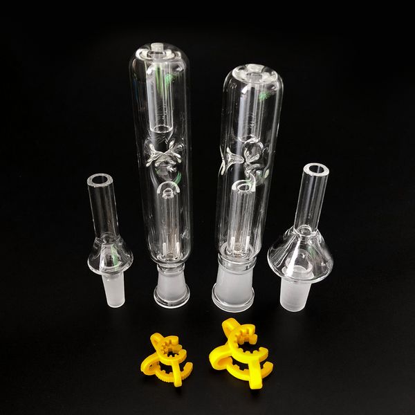 WAX Dab Rigs Kit Collecteur de Nectar avec pointe de quartz de 10 mm 14 mm Petites plates-formes pétrolières Mini PipeKit en verre Tuyau d'eau en verre recycleur dab rig