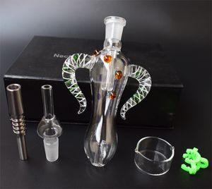 Kits NC avec quartz sans dôme Nail 14mm NC plates-formes pétrolières bangs en verre Tuyaux pour fumer de l'eau