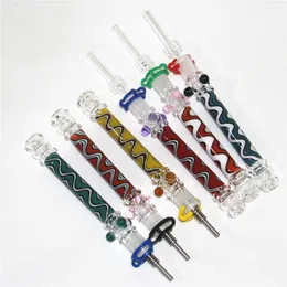 Nectar Pipe kit sets Fumer des narguilés Conduites d'eau avec Quartz Titane Nail Concentré de Silicone Dab Straw Rig Bong Verre Brûleur à Huile Tuyaux