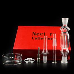 Nector Collector 10mm Joint Titanium Nail Tips Keck Clip Hookahs Mini Oil Dab Rigs NC Kits Avec Boîte-Cadeau Paille Fumer Pipes NC01