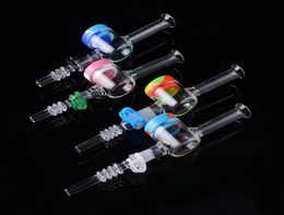 Nector Collector Kit NC Set Avec 10mm 14mm Quartz Nail Tip Hookahs Silicone Dab Wax Container Keck Clip Verre Bong Pipe Mini Main 7459561