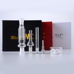 Nector Collector NC Kits Accessoires pour fumeurs Mini pipes à main Outils pour le tabac 10 mm Joint Verre Nector Collectors Petite huile Dab Rigs avec titane