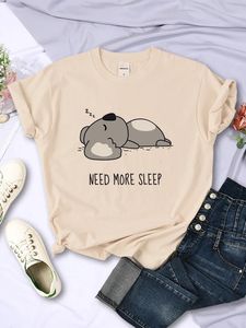 Meer slaapcartoons nodig dragen vrouwen t -shirt straat plus size top mode hiphop casual kleding persoonlijkheid vrouwelijke korte mouw 240409