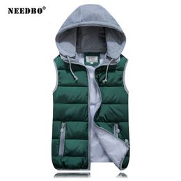 NEEDBO Femmes Veste sans manches Vestes de gilet pour femmes Vestes d'hiver Tops Plus Taille Automne Femme Gilet Coupe-vent Chaud Gilet 201027