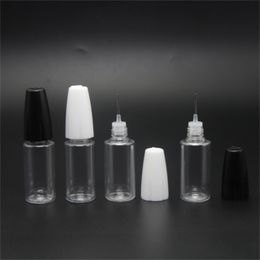 Naald Fles Plastic Lange Dunne Tip PET voor ELiquid 10 ml 15 ml Lege E vloeibare Sap Dropper Flessen met Kindveilige Dop Voor Olie DHL JL1812
