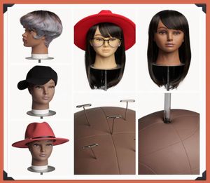 Support de support de tête de mannequin chauve en PVC souple à aiguille pour la fabrication de perruques de coiffure et d'affichage de chapeau Mannequin de formation en cosmétologie Practic9001753