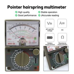 Type d'aiguille Pointeur universel Affichage du pointeur AC / DC 1000V Volt-REMTORAGE ANALOGE ÉLECTRIQUE Multimeters Tester Tester Tester