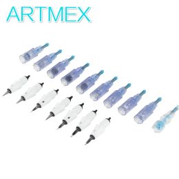 Naalden ArtMex V6 V8 V9 V11 Tattoo -cartridge naalden 9/12/20/42/42/Nano Pins Microneedle MTS PMU Therapy System voor schroefpoortmachine