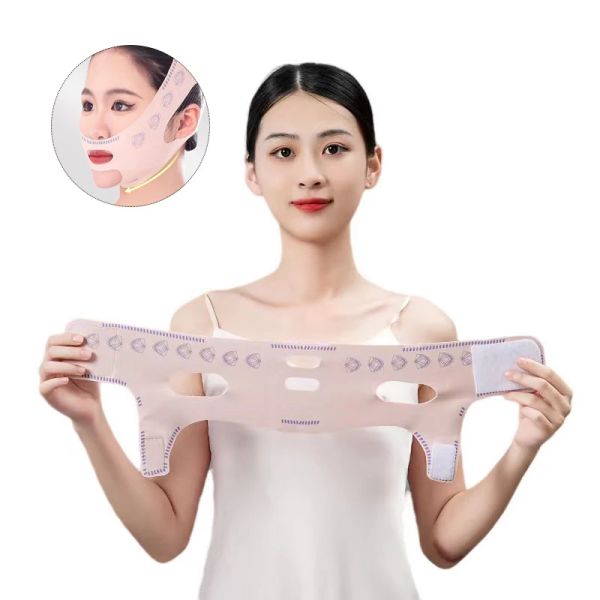 Agujas vendaje V máscara de elevación elástico adelgazante Shaper mujeres contorno Facial reducir doble barbilla mejilla cinturón cara cinta