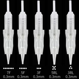 Aigne de tatouage Tattoo Needle 1RL / 2RL / 3RL Professional Disposable Permanent Makeup Makeuvrow Eyeliner Eyeliner pour tatouage PMU Machine