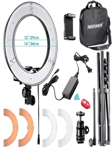 Neewer 14 pouces extérieur Led anneau lumineux Selfie anneau lumineux photographie anneau lampe avec support de lumière Kit pour Youtube maquillage pour téléphone C1007038909