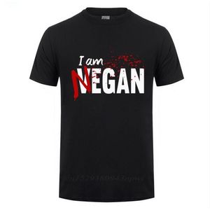 Negan Lucille T-shirt Walking Dead Lucille Mannen Mode Ontwerp Custom Korte Mouw Valentijnsdag Familie Tshirt O Hals T-shirt 210706