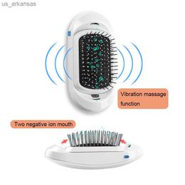 Peigne de brosse à cheveux électrique de massage antistatique portatif de massage électrique d'ions négatifs pour soulager la fatigue Soulagement du stress L230523