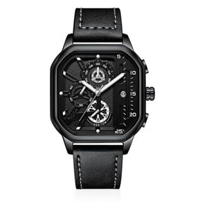 NEKTOM Brand Hollow Out Mens Watchs précis de quartz STRAP DE CUIR LUMÉRIAL CALLE LUMINE CALLAGES6749209