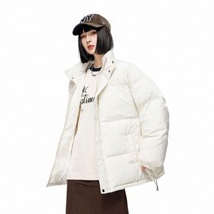 Nelargel Wit Winter Effen Kleur Puffer Jas Vrouwen Gewatteerde Bubble Jas Vrouw Streetwear Hip Hop Korte Parka Koreaanse Kleding s8g2 #