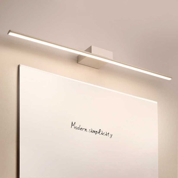 Neo Gleam Noir / Blanc 0,4-1,2 m Miroir moderne Lumières anti-buée LED Lampes de salle de bain Coiffeuse / Toilette / Lampe de miroir de salle de bain 210724