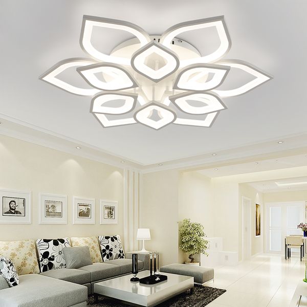 Gleam New Acrylique Moderne Led plafond Lustre lumières Pour Salon Chambre Maison Dec lampara de techo led moderna Luminaire
