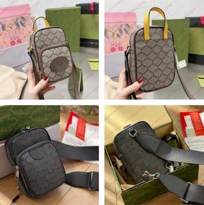 Neo Ophidia Mobiele telefoon tassen mini handtas portemonnee dames heren designer Schoudertas crossbody Vierkante tas GS Ophidias lederen messenger portemonnee etui 658556 752565